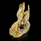 Сувенир керамика под золото "Лебедь с детками в пруду" 9х10х6,5 см - Фото 2