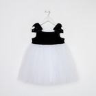 Платье нарядное детское KAFTAN, р. 28 (86-92 см), черный/белый - Фото 6