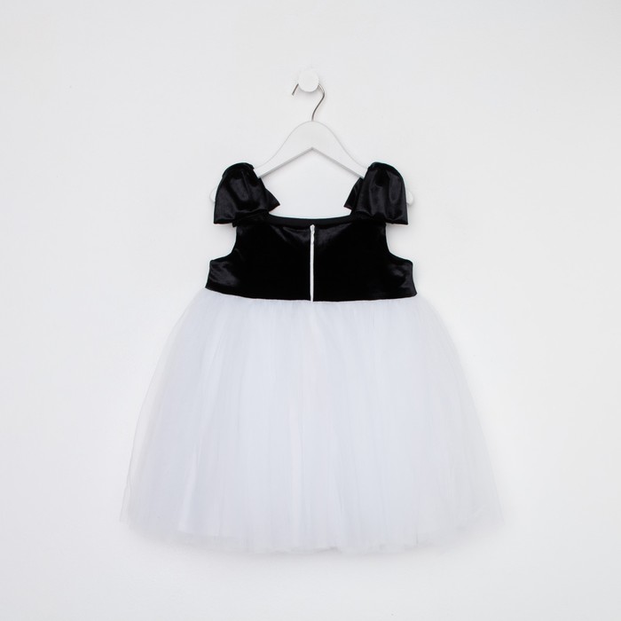 Платье нарядное детское KAFTAN, р. 28 (86-92 см), черный/белый - фото 1886763162