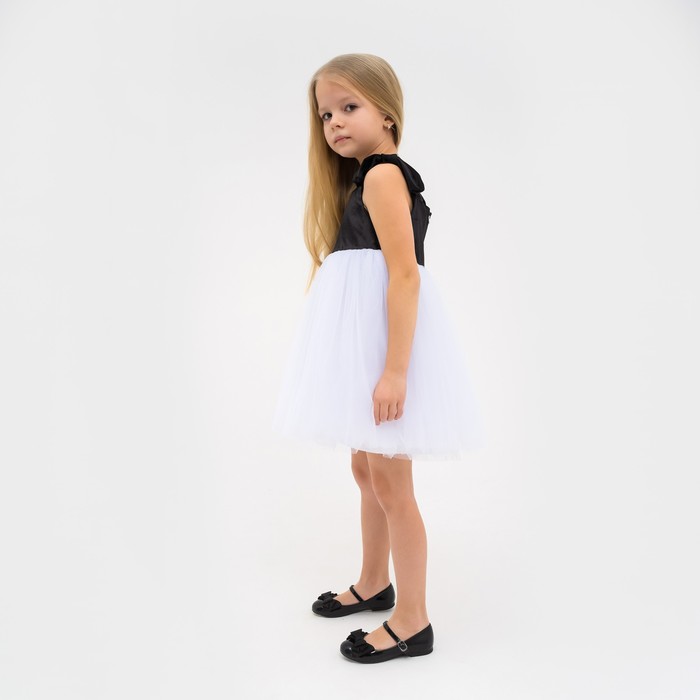 Платье нарядное детское KAFTAN, р. 30 (98-104 см), черный/белый - фото 1907369803