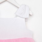 Платье нарядное детское KAFTAN, р. 28 (86-92 см), белый/розовый - Фото 8