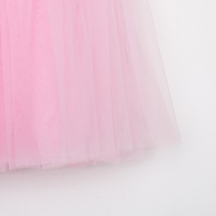 Платье нарядное детское KAFTAN, р. 28 (86-92 см), белый/розовый - фото 1886763202