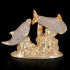 Сувенир керамика под золото "Игры дельфинов" 12х14х5,5 см - Фото 3