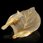 Сувенир керамика под золото "Воробушек на листе" 9х21х14 см - Фото 2