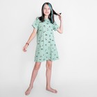 Ночная сорочка «Симпл-димпл» для девочки, рост 134 см., цвет ментоловый - фото 300945929