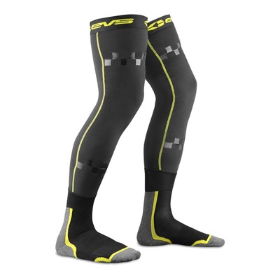 Носки под защиту EVS Fusion, размер S-M, чёрные, жёлтые