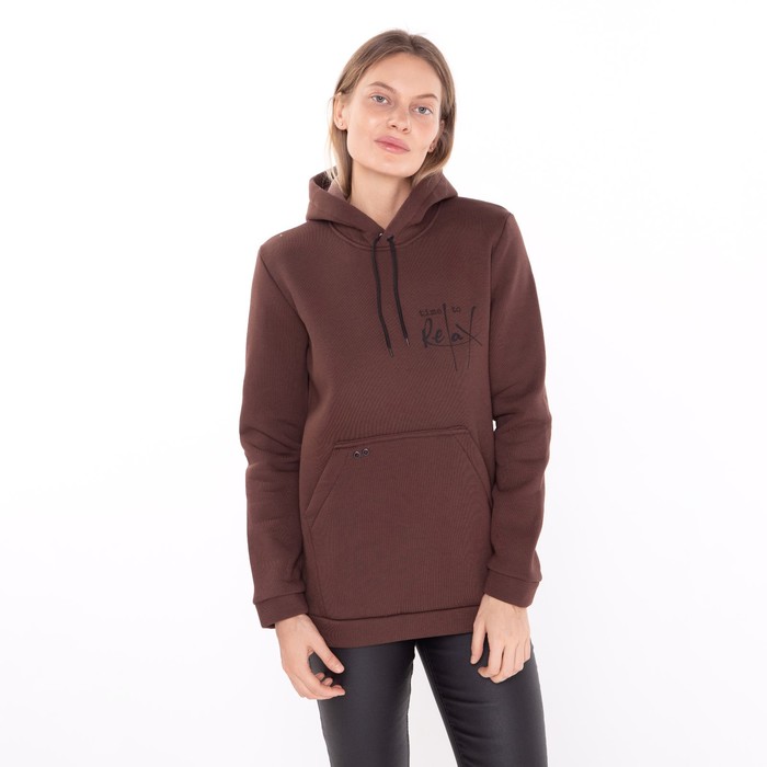 Худи женское, цвет шоколадный, размер 44 52761