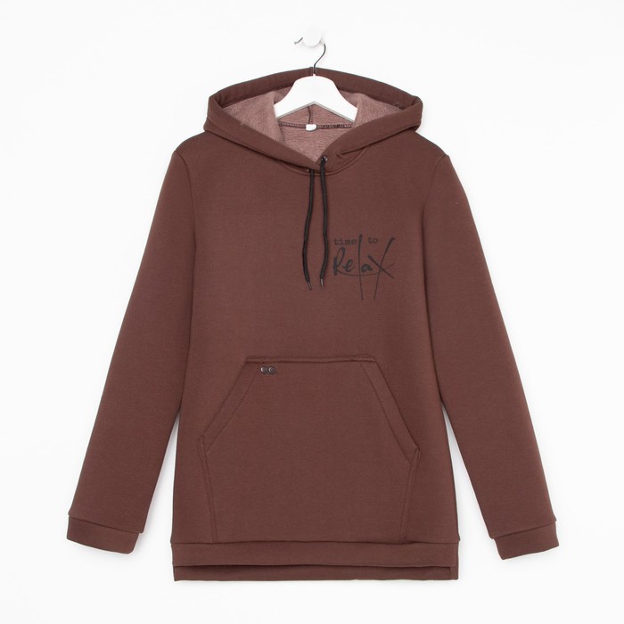 Худи женское, цвет шоколадный, размер 44 52761