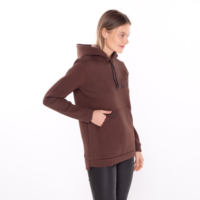 Худи женское, цвет шоколадный, размер 48 52762