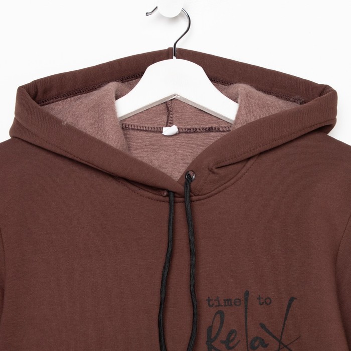 Худи женское, цвет шоколадный, размер 48 52762