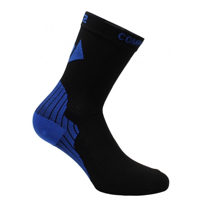 Носки компрессионные SIXS ACTIVE, размер L, чёрный, синий