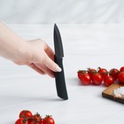 Нож кухонный керамический Magistro Black, лезвие 7,5 см, ручка soft-touch, цвет чёрный - фото 4541963