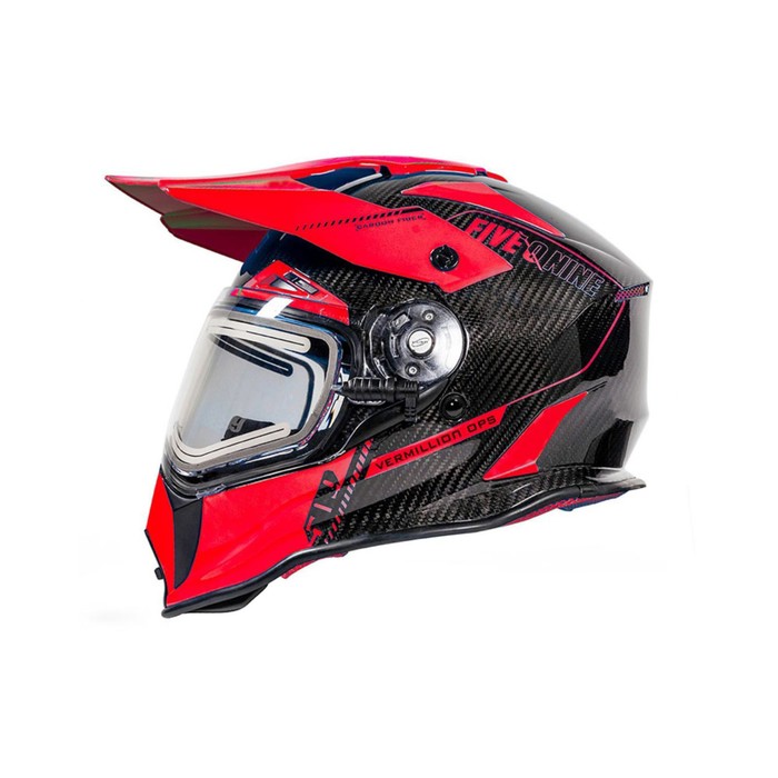 Шлем 509 Delta R3L Carbon с подогревом, размер S, красный, чёрный - Фото 1