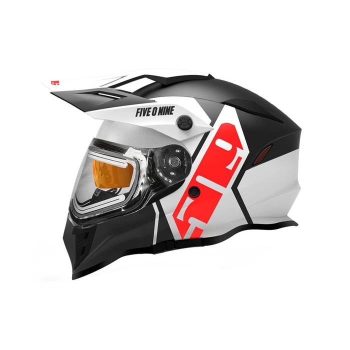 Шлем 509 Delta R3L с подогревом, размер M, чёрный, белый, красный - Фото 1