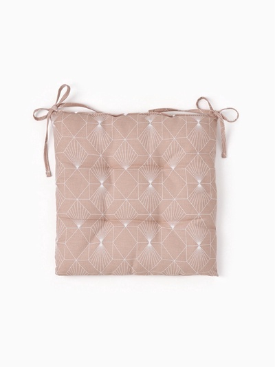 Подушка на стул «Доляна» Geometry, 42×42×7 см, бежевая