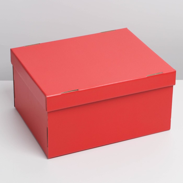 Коробка подарочная складная, упаковка, «Красная», 31,2 х 25,6 х 16,1 см