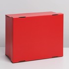 Коробка подарочная складная, упаковка, «Красная», 31,2 х 25,6 х 16,1 см - Фото 3
