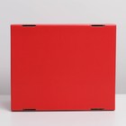 Коробка подарочная складная, упаковка, «Красная», 31,2 х 25,6 х 16,1 см - Фото 4