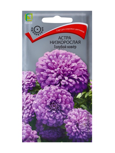 Семена цветов Астра низкорослая "Голубой ковер", 0,2 г