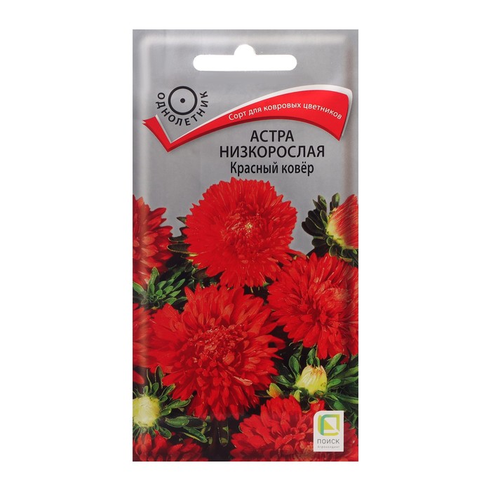 Семена цветов Астра низкорослая "Красный ковер", 0,2 г - Фото 1
