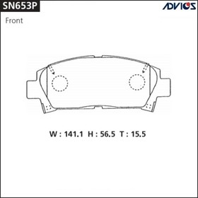 Дисковые тормозные колодки ADVICS SN653P 7659192