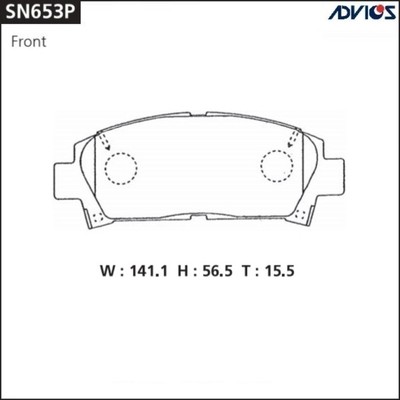 Дисковые тормозные колодки ADVICS SN653P