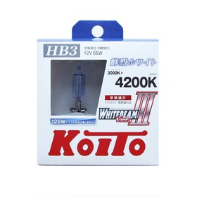 Лампа высокотемпературная Koito Whitebeam 9005 (HB3) 12V 65W (120W) 4200K, 2шт. 7657938