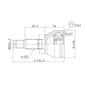 Шрус привода DOUBLE FORCE DFCV008 7658783