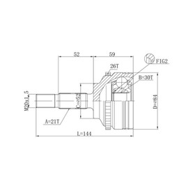 Шрус привода DOUBLE FORCE, с ABS DFCV304 7658825