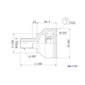 Шрус привода DOUBLE FORCE DFCV627