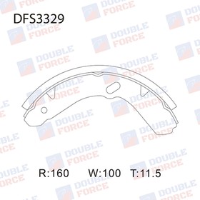 Колодки тормозные барабанные Double Force DFS3329 7659098