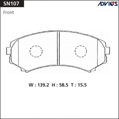 Дисковые тормозные колодки ADVICS SN107