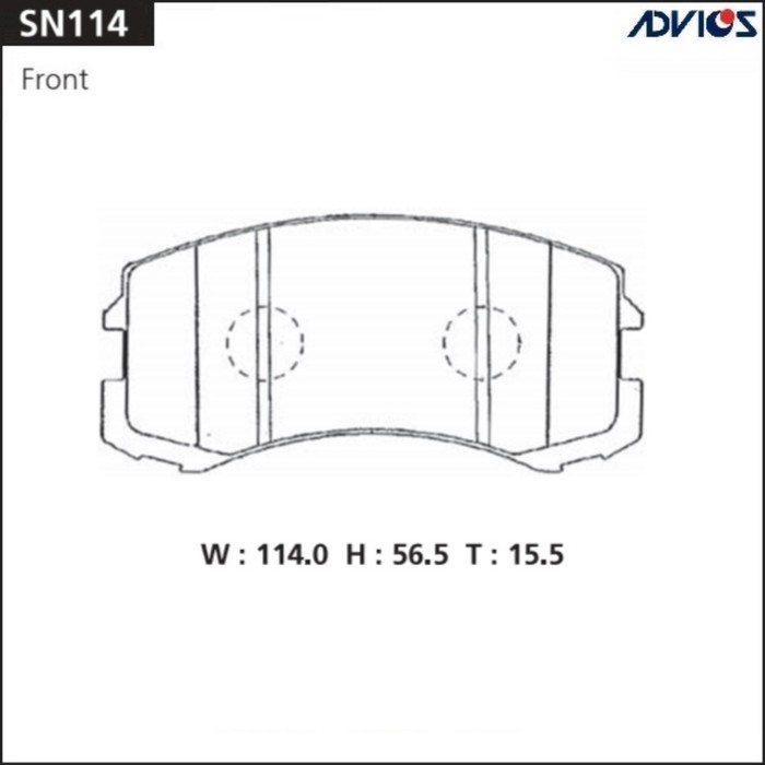 Дисковые тормозные колодки ADVICS SN114 - Фото 1