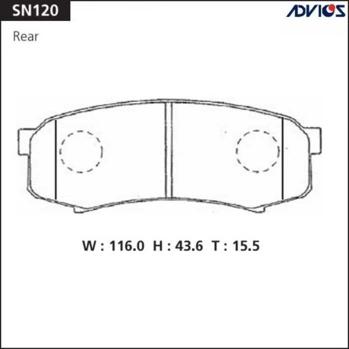 Дисковые тормозные колодки ADVICS SN120 - Фото 1