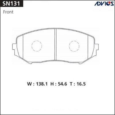 Дисковые тормозные колодки ADVICS SN131