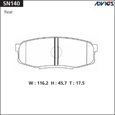 Дисковые тормозные колодки ADVICS SN140