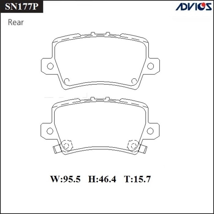 Дисковые тормозные колодки ADVICS SN177P - Фото 1