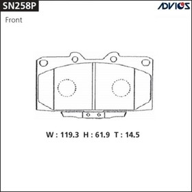 Дисковые тормозные колодки ADVICS SN258P 7659153