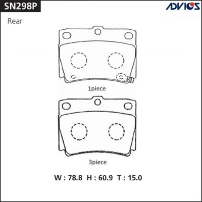 Дисковые тормозные колодки ADVICS SN298P