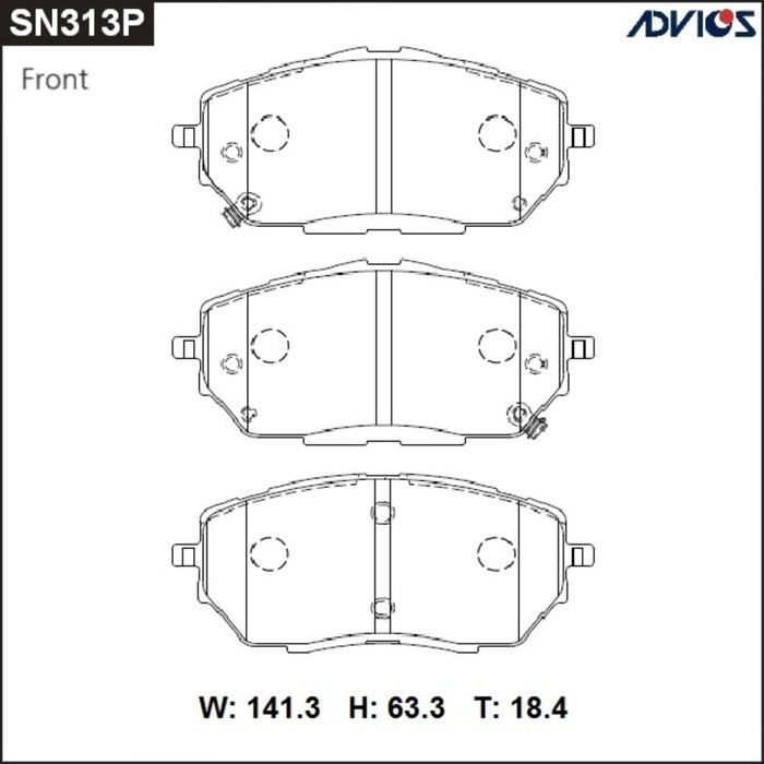 Дисковые тормозные колодки ADVICS SN313P - Фото 1