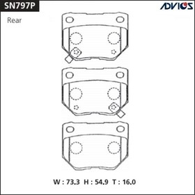 Дисковые тормозные колодки ADVICS SN797P 7659209