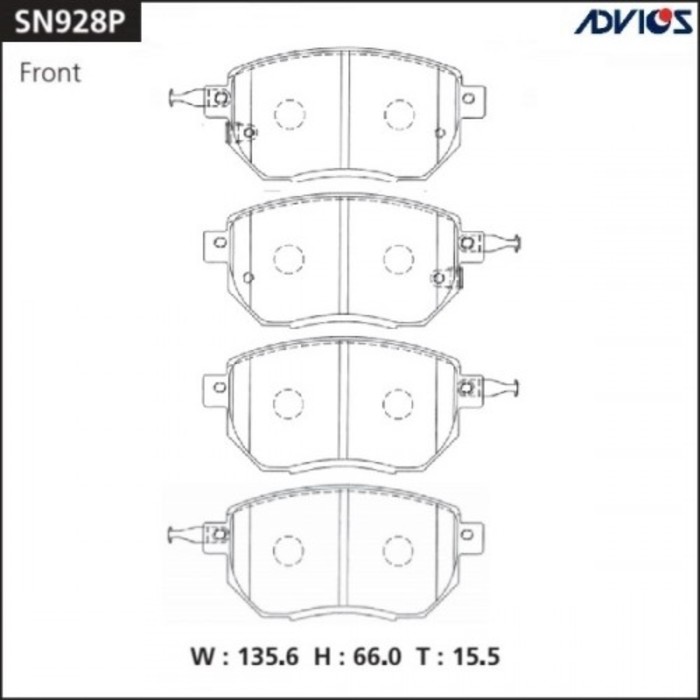 Дисковые тормозные колодки ADVICS SN928P