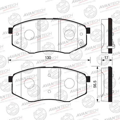 Колодки тормозные дисковые Avantech (противоскрипная пластина в компл.) AV011