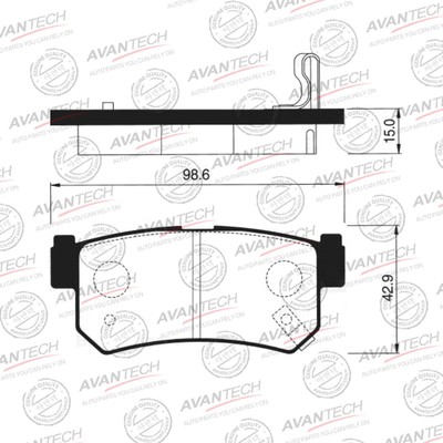 Колодки тормозные дисковые Avantech (противоскрипная пластина в компл.) AV018