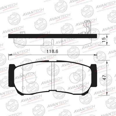 Колодки тормозные дисковые Avantech (противоскрипная пластина в компл.) AV085