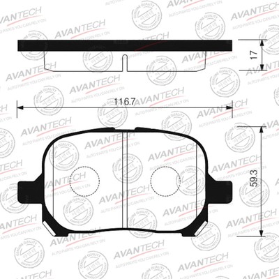 Колодки тормозные дисковые Avantech AV1000