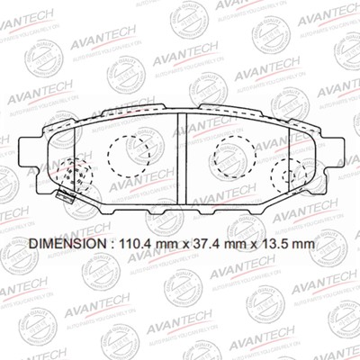 Колодки тормозные дисковые Avantech (противоскрипная пластина в компл.) AV1070