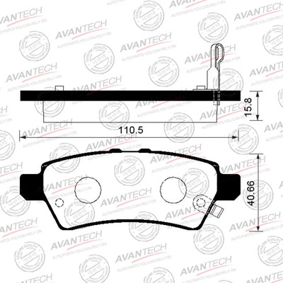 Колодки тормозные дисковые Avantech (противоскрипная пластина в компл.) AV1082