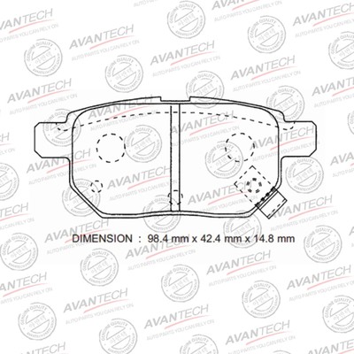 Колодки тормозные дисковые Avantech (противоскрипная пластина в компл.) AV1103