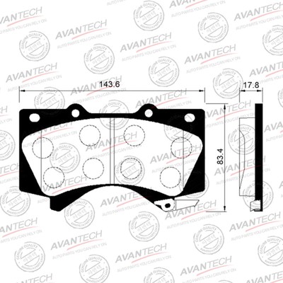 Колодки тормозные дисковые Avantech (противоскрипная пластина в компл.) AV124